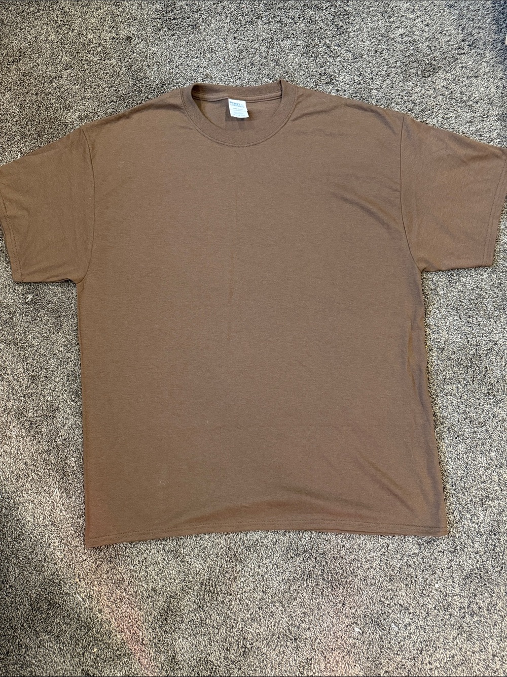 Port and Company Brown Short Sleeve Crewneck Tee